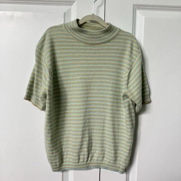Ballantyne Sweaters - Vintage Holt Renfrew Ballantyne Cashmere Sweater Top Womens Stripe Knit